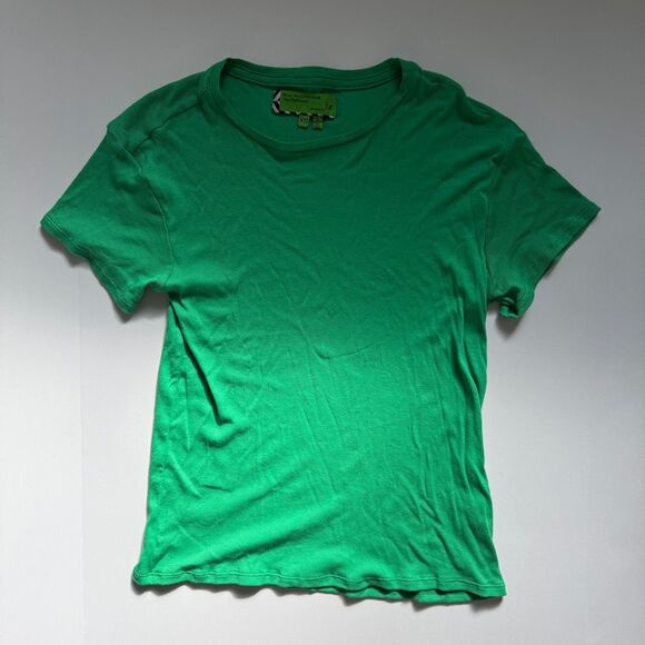 Sandrine Rose Green Short Sleeve Scoop Neck T-Shirt Size X-Small NWOT - Picture 2 of 7